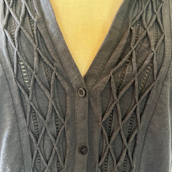 Anthropologie Meadow Rue Button Down Pucked Long Sleeve Blouse Size Large - Picture 4 of 7